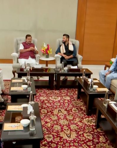 रास्वपा सभापति लामिछाने र भाजपा नेता नवीनबिच नयाँ दिल्लीमा भेटवार्ता