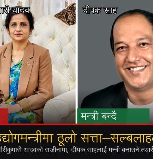 ग्यास अभावसम्बन्धी अभिव्यक्तिपछि उद्योगमन्त्री यादवको राजीनामा, दीपक साह नयाँ मन्त्री बन्दै