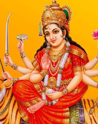 नवरात्रको तेस्रो दिनः  चन्द्रघण्टा देवीको विशेष पूजा आराधना गरिँदै