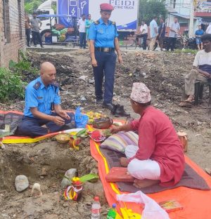 विराटनगरको बरगाछीमा प्रहरी चौकीको नयाँ भवन शिलान्यास